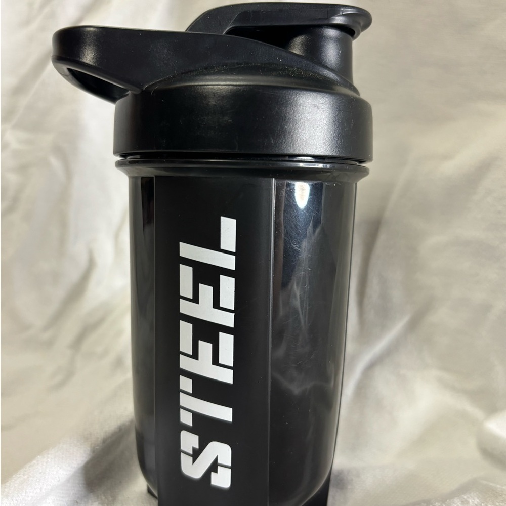Black STEEL Shaker Bottle
